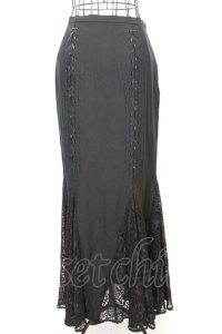 alice auaa / レース切替アイレットスカート  ブラック O-25-09-04-1008-AA-SK-IG-OS