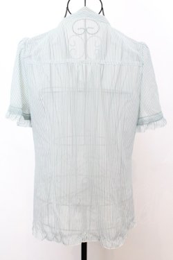 画像2: axes femme / ストライプリボンタイブラウス M ミント O-25-09-04-1012-AX-BL-YM-OS