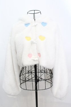 画像1: To Alice / Pastel Baby Rabbit　ショートコート M シロ O-25-09-04-1013-LO-CO-OW-OS