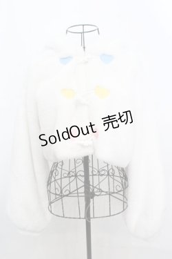 画像1: To Alice / Pastel Baby Rabbit　ショートコート M シロ O-25-09-04-1013-LO-CO-OW-OS