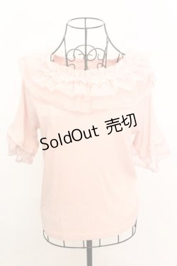 画像1: 【SALE】axes femme / ドット×チュールフリルプルオーバー F ピンク O-25-09-04-1015-AX-TO-OW-ZT036