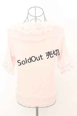 画像2: 【SALE】axes femme / ドット×チュールフリルプルオーバー F ピンク O-25-09-04-1015-AX-TO-OW-ZT036