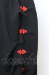 画像2: 【SALE】Qutie Frash / チャイナボタンサルエルパンツ  ブラック×レッド O-25-09-04-1002-QU-PA-OW-ZT149 (2)