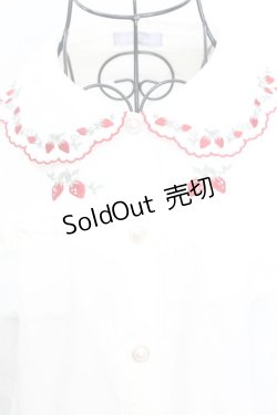 画像2: axes femme POETIQUE / ストロベリー刺繍ブラウス F キナリ O-25-09-04-1017-AX-BL-OW-OS