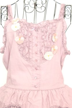 画像2: PINK HOUSE / パンジーレース使いローンキャミソールワンピース  ラベンダー O-25-09-04-1022-LO-OP-OW-OS
