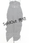 Qutie Frash / ストラップ付きギャザーパンツ L ブラック O-25-09-04-1003-QU-PA-OW-OS