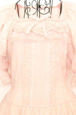 画像2: PINK HOUSE / フロッキードットチュール使いワンピース  ピンク O-25-09-04-1023-LO-OP-OW-ZI (2)