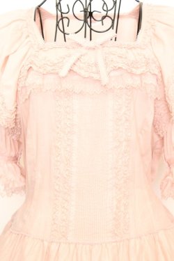 画像2: PINK HOUSE / フロッキードットチュール使いワンピース  ピンク O-25-09-04-1023-LO-OP-OW-OS