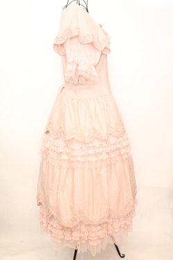 画像3: PINK HOUSE / フロッキードットチュール使いワンピース  ピンク O-25-09-04-1023-LO-OP-OW-OS