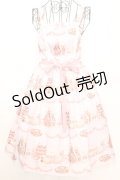 axes femme kawaii / お菓子の家柄ジャンスカ M ピンク O-25-09-04-1025-AX-OP-YM-OS