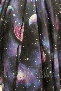 画像3: Favorite / 宇宙柄×星空チュールワンピース  ブラックｘブルー O-25-09-04-1026-LO-OP-YM-OS