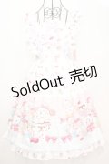 axes femme kawaii / ダイナーカフェジャンパースカート M シロ O-25-09-04-1029-AX-OP-YM-OS