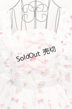 画像2: axes femme kawaii / ダイナーカフェジャンパースカート M シロ O-25-09-04-1029-AX-OP-YM-OS