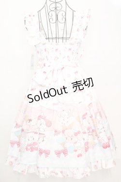 画像4: axes femme kawaii / ダイナーカフェジャンパースカート M シロ O-25-09-04-1029-AX-OP-YM-OS