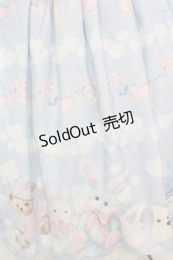 画像2: axes femme kawaii / ランドリー柄ジャンスカ M サックス O-25-09-04-1030-AX-OP-YM-OS