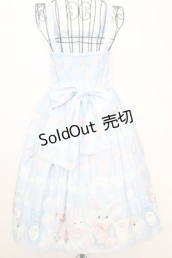 画像3: axes femme kawaii / ランドリー柄ジャンスカ M サックス O-25-09-04-1030-AX-OP-YM-OS