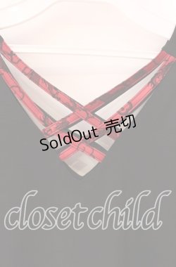 画像2: Qutie Frash / アーム付きクロスインナーTシャツ【アーム欠品】  ブラック×レッド O-25-09-04-062-QU-TO-OW-OS