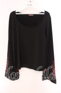 Qutie Frash / 2020プレミアム-金華-インナーTシャツ  ブラック×レッド O-25-09-04-063-QU-TO-OW-OS