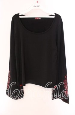 画像1: Qutie Frash / 2020プレミアム-金華-インナーTシャツ  ブラック×レッド O-25-09-04-063-QU-TO-OW-OS
