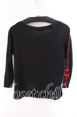 画像3: Qutie Frash / 8分袖インナーT  ブラック×レッド O-25-09-04-065-QU-TO-OW-OS