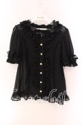 Angelic Pretty / Cute Ribbonシフォンブラウス  クロ O-25-09-04-066-AP-BL-YM-OS