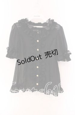 画像1: Angelic Pretty / Cute Ribbonシフォンブラウス  クロ O-25-09-04-066-AP-BL-YM-OS