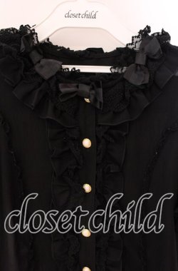 画像2: Angelic Pretty / Cute Ribbonシフォンブラウス  クロ O-25-09-04-066-AP-BL-YM-OS