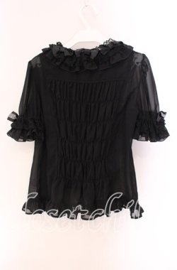 画像4: Angelic Pretty / Cute Ribbonシフォンブラウス  クロ O-25-09-04-066-AP-BL-YM-OS