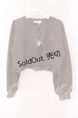 画像1: m petit by misako / MSKバラBフリルボレロ S ブラウン O-25-09-04-068-LO-TO-OW-OS