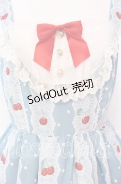 画像2: axes femme kawaii / クマパフェ総柄ジャンスカ M サックス O-25-09-04-006-AX-OP-IG-OS