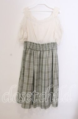 画像3: axes femme / 2Wayドッキングワンピース F アイボリー×グリーン O-25-09-04-074-AX-OP-OW-OS