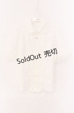 画像1: axes femme POETIQUE / フリルスリーブ半袖ブラウス  シロ O-25-09-04-075-AX-BL-IG-OS