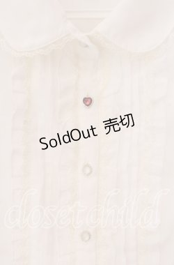 画像2: axes femme POETIQUE / フリルスリーブ半袖ブラウス  シロ O-25-09-04-075-AX-BL-IG-OS