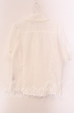 画像3: axes femme POETIQUE / フリルスリーブ半袖ブラウス  シロ O-25-09-04-075-AX-BL-IG-OS