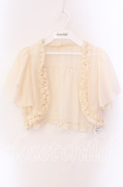 画像1: axes femme / シフォンボレロ  アイボリー O-25-09-04-076-AX-TO-IG-OS