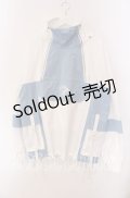 ililil / ぬたコラボ切り替えデザイン猫耳アノラックパーカー  ブルーｘホワイト O-25-09-04-079-PU-TO-YM-OS