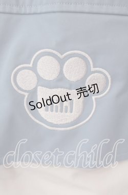 画像2: ililil / ぬたコラボ切り替えデザイン猫耳アノラックパーカー  ブルーｘホワイト O-25-09-04-079-PU-TO-YM-OS