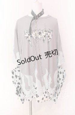 画像1: ACDC RAG / わんわん チョーカーTシャツ＆アームカバー  ブルーｘグレー O-25-09-04-080-PU-TS-YM-OS