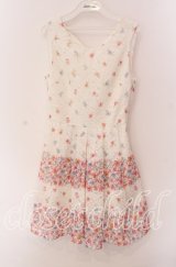 LIZ LISA / レースボーダーフラワーワンピース  シロ O-25-09-04-082-LO-OP-IG-ZT057