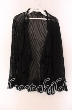 画像1: INGEBORG / レース配色トッパーボレロ 11 クロ O-25-09-04-085-LO-TO-IG-OS