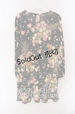 画像3: INGEBORG / ブーケ柄チュニック 4（11号） クロ O-25-09-04-089-LO-OP-IG-OS