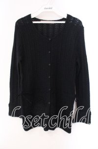 PINK HOUSE / 裾モチーフアンゴラニットカーディガン  クロ O-25-09-04-094-LO-TO-IG-ZT251