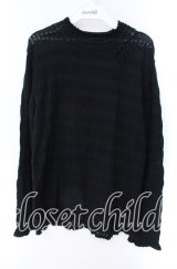 INGEBORG / 段々モチーフニット 11 クロ O-25-09-04-096-LO-TO-IG-ZT011