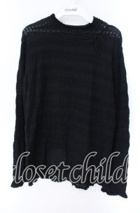 INGEBORG / 段々モチーフニット 11 クロ O-25-09-04-096-LO-TO-IG-ZT011