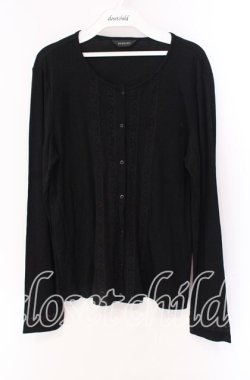 画像1: INGEBORG / レース配色カーディガン 11 クロ O-25-09-04-097-LO-TO-IG-OS