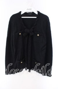 INGEBORG / ジャケット風ニットボレロ  クロ O-25-09-04-099-LO-TO-IG-ZT011