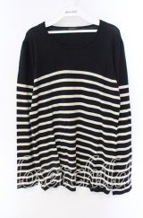 INGEBORG / ボーダーニットソー 11 クロ O-25-09-04-100-LO-TO-IG-ZT011