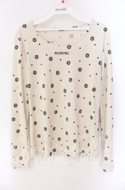 画像1: INGEBORG / カメリアドットカットソー 11 ベージュ O-25-09-04-101-LO-TO-IG-OS