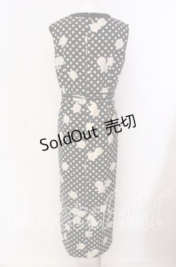 画像3: INGEBORG / ドットカメリアノースリーブロングワンピース M クロ×クリーム O-25-09-04-102-LO-OP-IG-OS