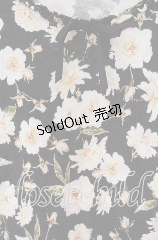 画像2: PINK HOUSE / フラワー柄7部袖カットソー 11 クロ O-25-09-04-103-LO-TO-IG-ZI (2)